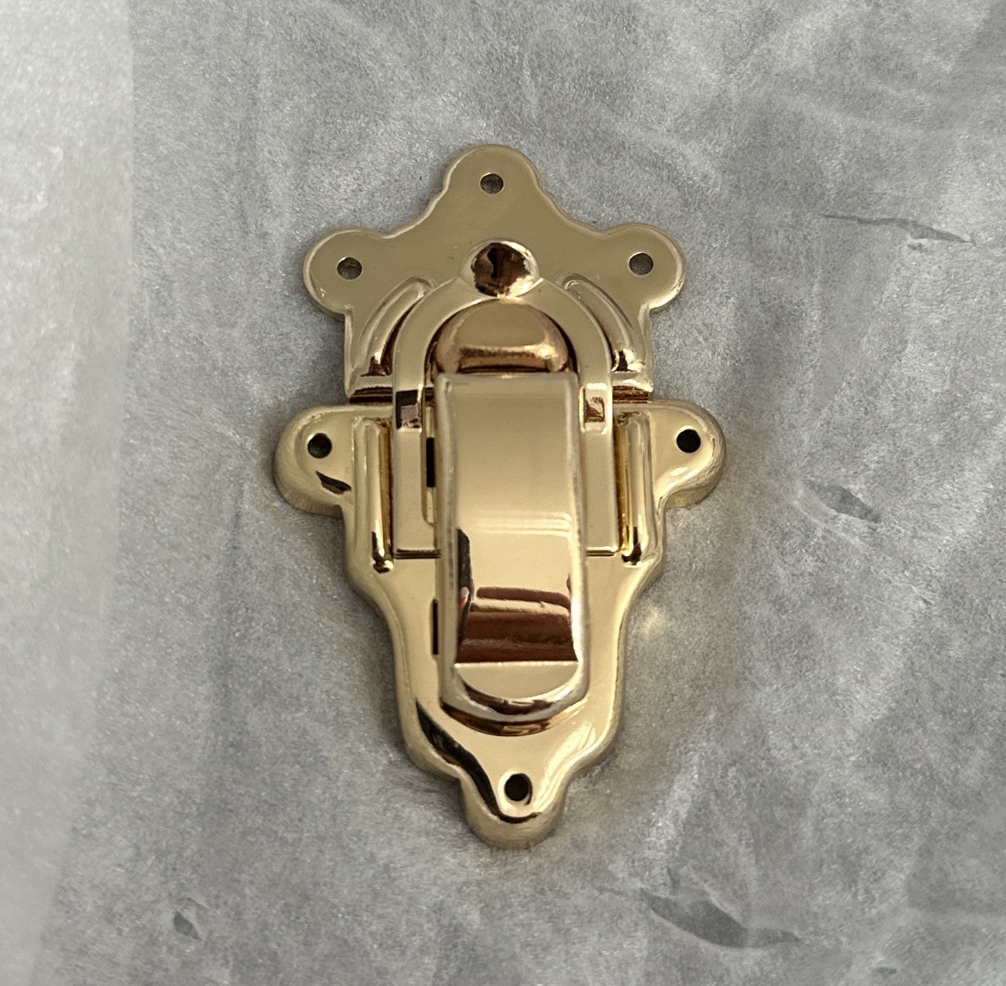 Gold Metal Decorative Hasp Lock Clasp 37.5×60mm | JHF BagAccessories