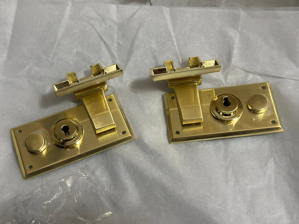 Vintage Metal Briefcase Turn Lock Clasp with Key
