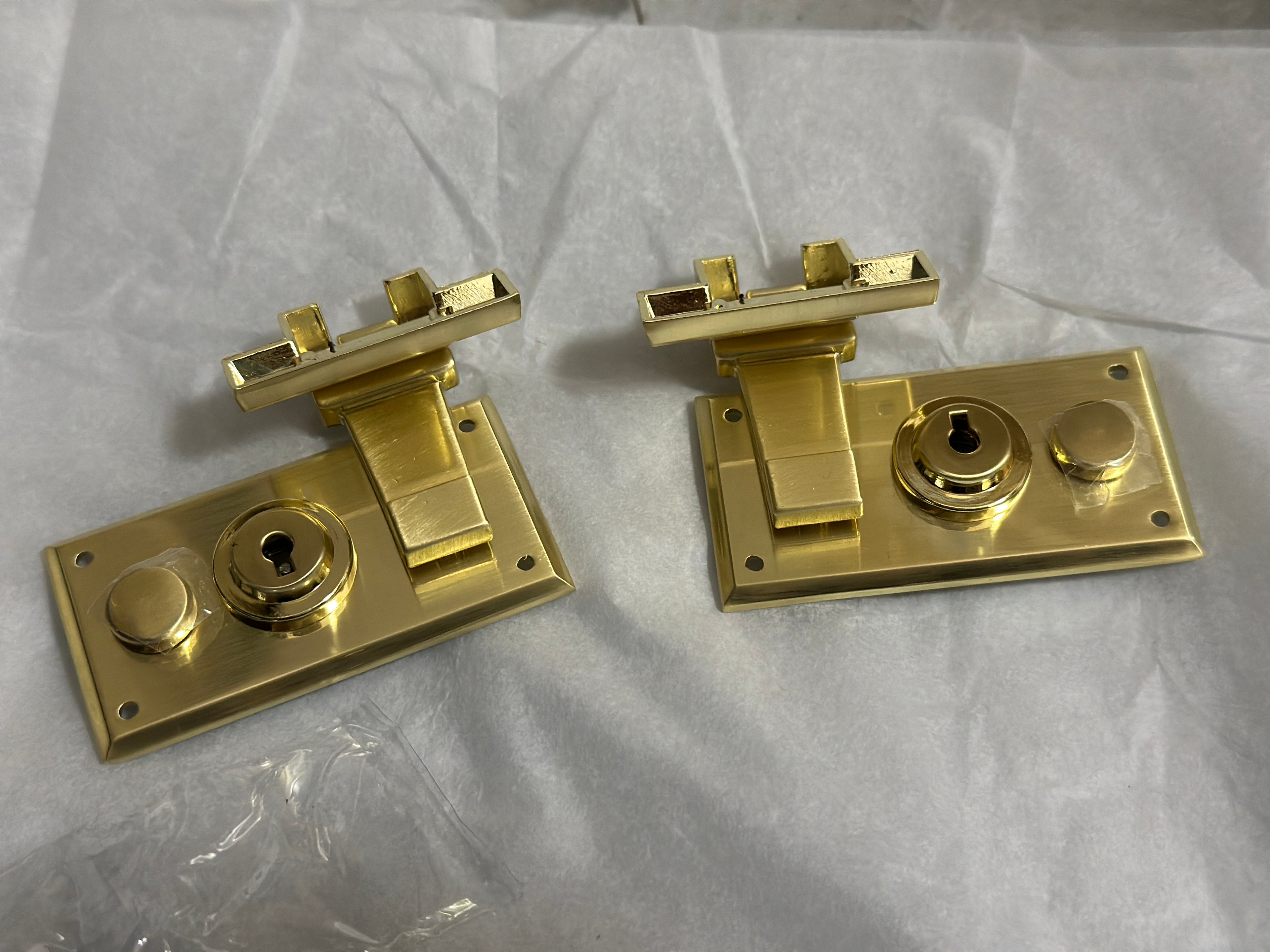 Vintage Metal Briefcase Turn Lock Clasp with Key