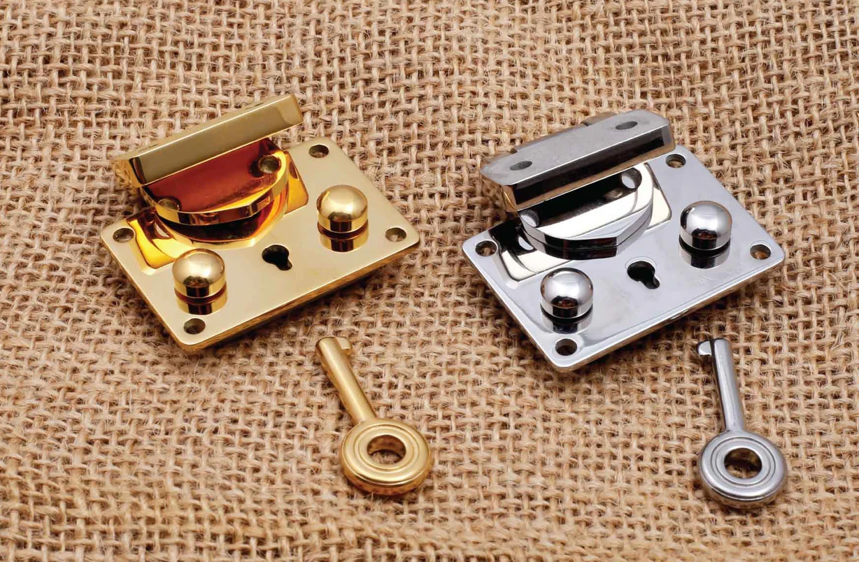 Keyed Metal Trunk Latch Lock for Cases & Trunks – 50×40mm