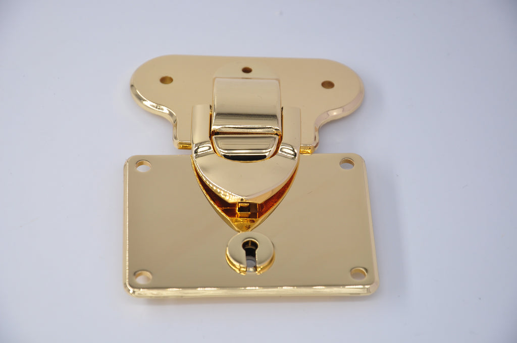 Gold Metal Turn Lock Clasp for Handbags & Purses