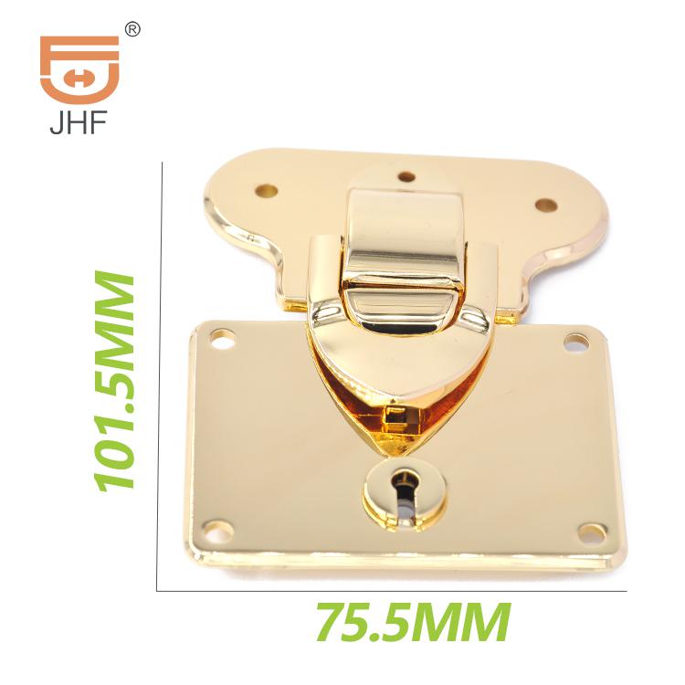 Gold Metal Turn Lock Clasp for Handbags & Purses