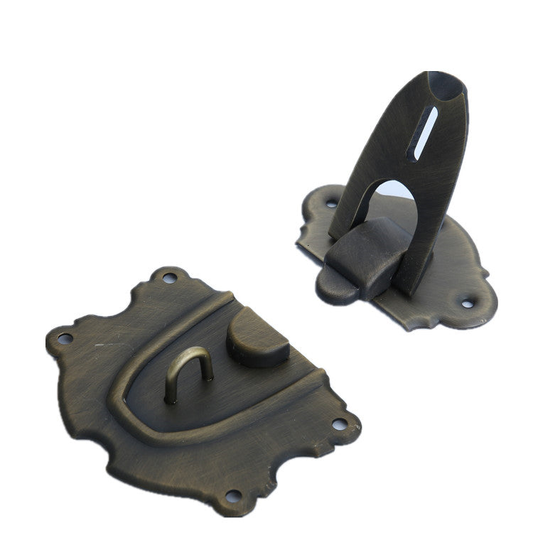 JHF199 Vintage Trunk Latch | Antique Bronze Toggle Clasp for Bags & Cases