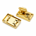 Metal trunk latch lock gold finish