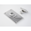 Vintage rotary box lock - polished nickel finish